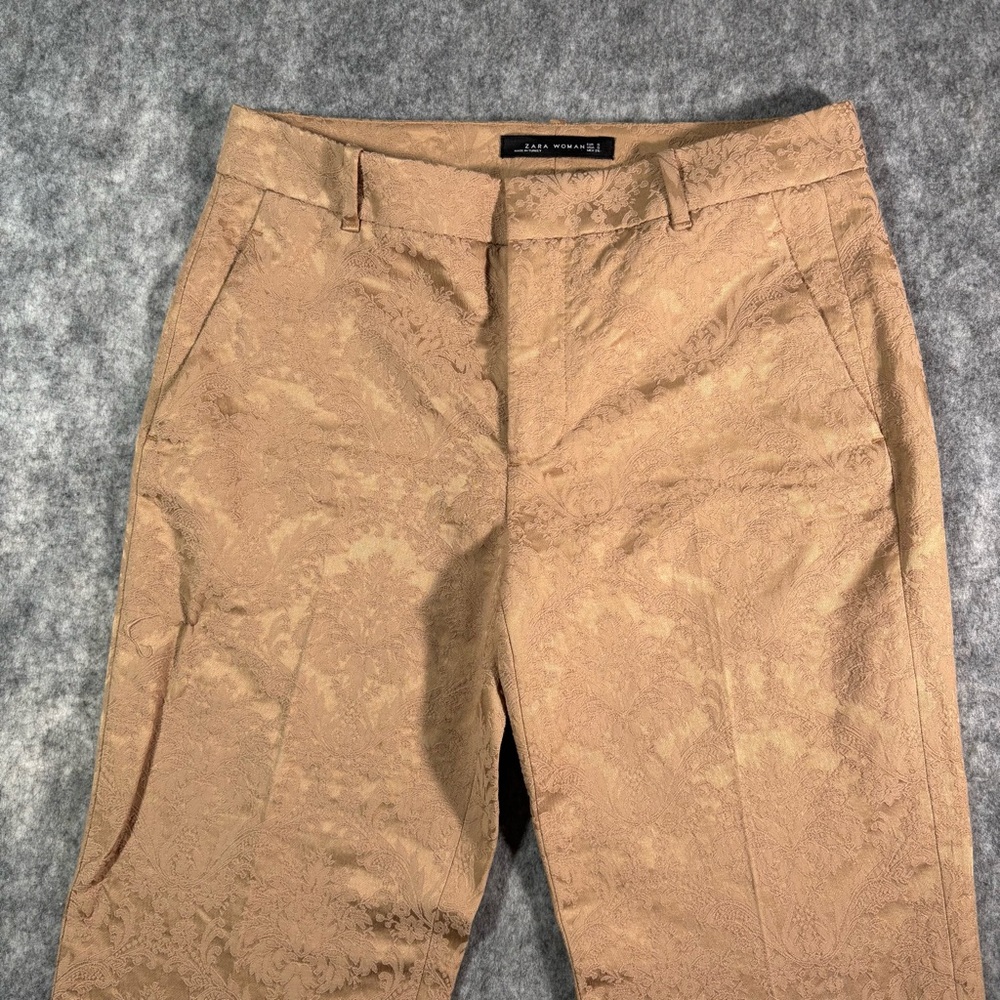 Zara Womens Mustarc Colored‎ Designed Skinny Pants Size S - Picture 4 of 13